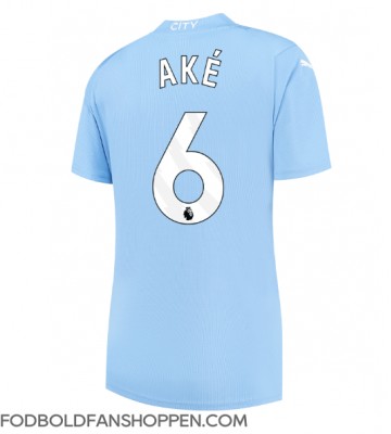 Manchester City Nathan Ake #6 Hjemmebanetrøje Dame 2023-24 Kortærmet